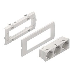 HKL Dreifachsteckdoseneinheit weiss KES-3.3.3