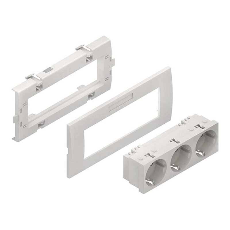 HKL Dreifachsteckdoseneinheit weiss KES-3.3.3