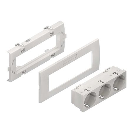 HKL Dreifachsteckdoseneinheit weiss KES-3.3.3