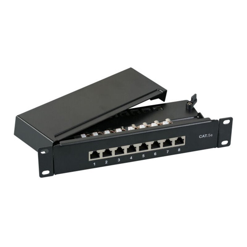 EFB-Elektronik Mini-Patch-Panel 8xRJ45S, Cat5e 1HE 37735.8