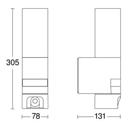 Steinel Sensor-Außenleuchte m. Bewegungsmelder L 620 CAM