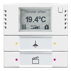 Busch-Jaeger Bedienelement 2/4-fach m.RTR,studioweiß 6128/28-84