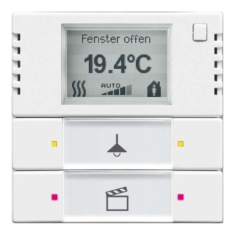 Busch-Jaeger Bedienelement 2/4-fach m.RTR,studioweiß 6128/28-84
