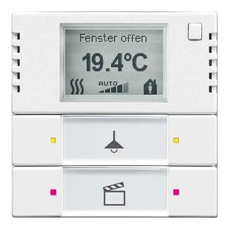 Busch-Jaeger Bedienelement 2/4-fach m.RTR,studioweiß 6128/28-84