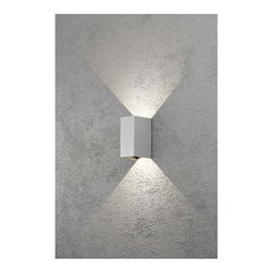 Gnosjö Konstsmide AL LED-Wandleuchte gr/alu Lichtaustr.verstellb 7940-310