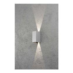 Gnosjö Konstsmide AL LED-Wandleuchte gr/alu Lichtaustr.verstellb 7940-310