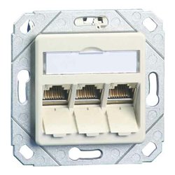 BTR NETCOM Anschlussdose C6Amodul Upk 3Port 180 Upk,rws TN C6Amod-3UPk-180rw