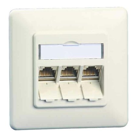 BTR NETCOM Anschlussdose C6Amodul UP 3Port 180 UP,rws TN C6Amod-3UP-180rw