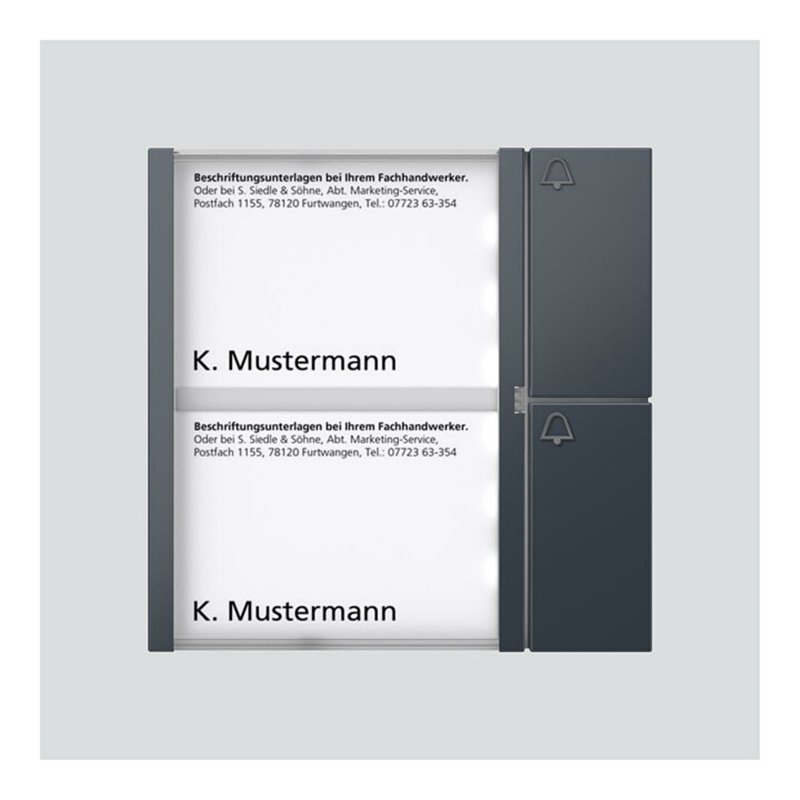 Siedle&Söhne Bus-Tasten-Modul anthrazitgrau BTM 650-02 AG