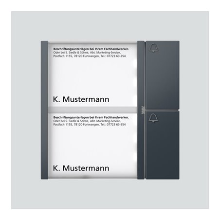 Siedle&Söhne Bus-Tasten-Modul anthrazitgrau BTM 650-02 AG