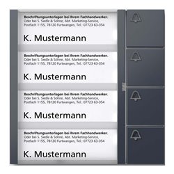 Siedle&Söhne Bus-Tasten-Modul anthrazitgrau BTM 650-04 AG