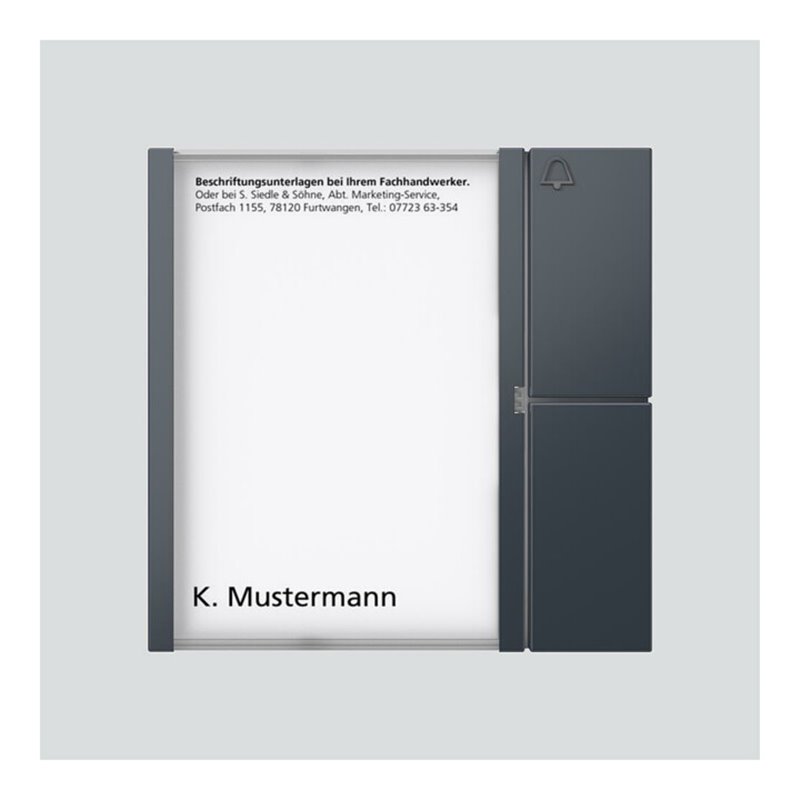 Siedle&Söhne Tasten-Modul anthrazitgrau TM 612-1 AG