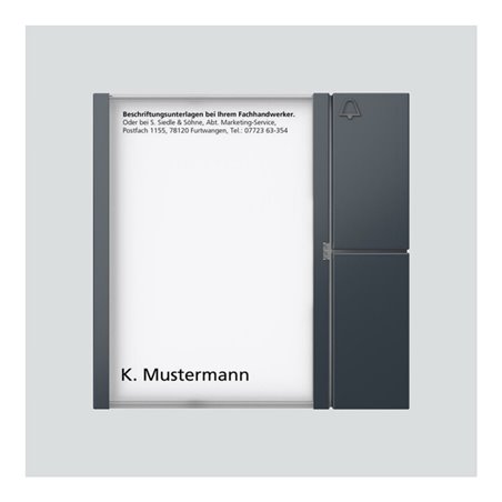 Siedle&Söhne Tasten-Modul anthrazitgrau TM 612-1 AG