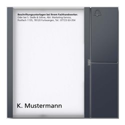 Siedle&Söhne Tasten-Modul anthrazitgrau TM 612-1 AG