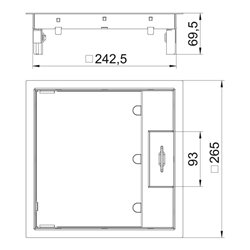 OBO Bettermann Vertr Geräteeinsatz für Universalmontage GES9M-2 10U