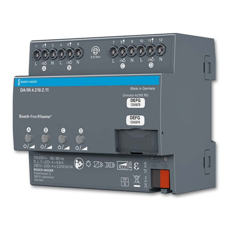 Busch-Jaeger Dimmaktor 4-fach REG DA/M.4.210.2.11
