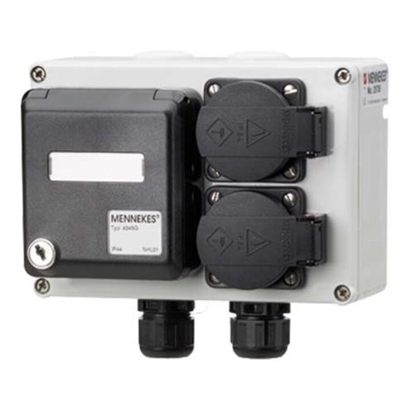 Mennekes Steckdosen-Kombination 2xSchuko 2xRJ45 IP44 25705