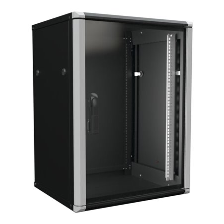 Enoc Wandschrank 15HE 2tlg. sw 19'600x500x801mm W2 15-65-S