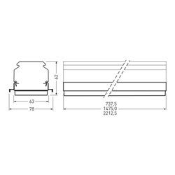 Trilux LED-Geräteträger 1474mm 4000K 7651 LW9002017168