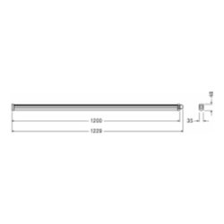 LEDVANCE LED-Feuchtraumleuchte 6500K DP SLI 1200-36-6500K