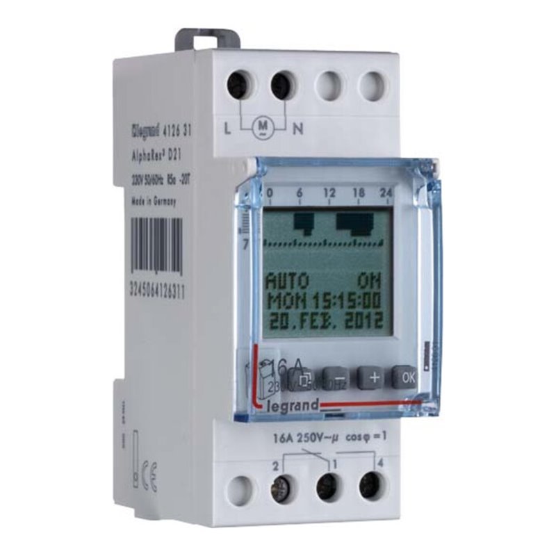 Legrand (BT) Wochenschaltuhr 230V/AC 1K AlphaRex3D21/412631