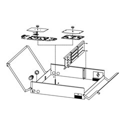 Telegärtner LWL-Wandverteiler B/H/T 440x440x95mm 100022176