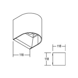 Brumberg Leuchten LED-Wandaufbauleuchte 3000K 230V schwarz 60026183
