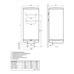Vaillant Warmwasserspeicher druckfest VEH 100/7 pro