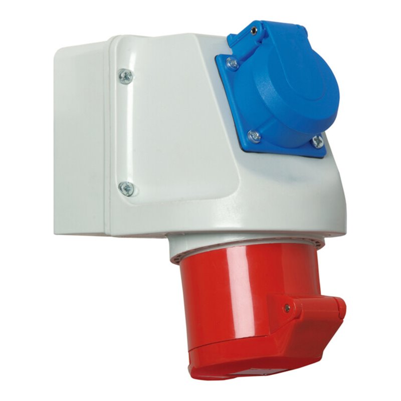 Walther Werke Mini-Kombi Wanddose 16A 5P400V6h+Schutz.IP44 114