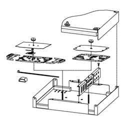 Telegärtner LWL-Mini-Wandverteiler B/H/T 320x280x54mm 100022178