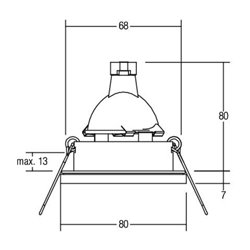 Brumberg Leuchten Einbauleuchte alu-mt GX5,3 50W 00206225