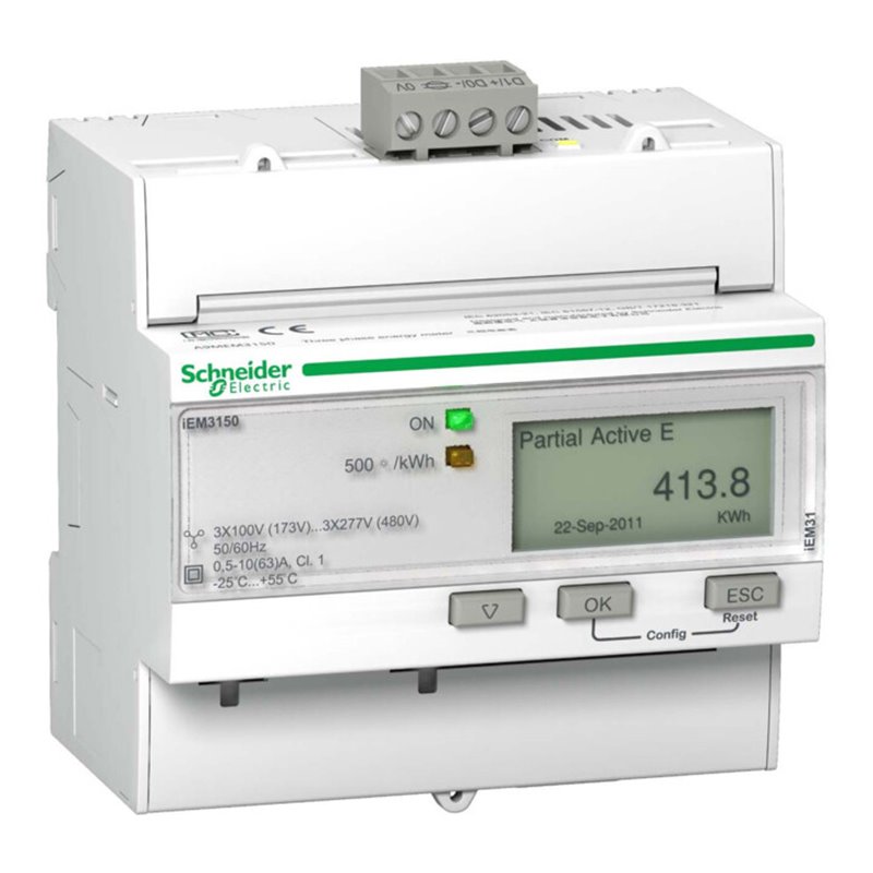 Schneider Electric Energiezähler IEM3150 3P+N 63A Modbus A9MEM3150