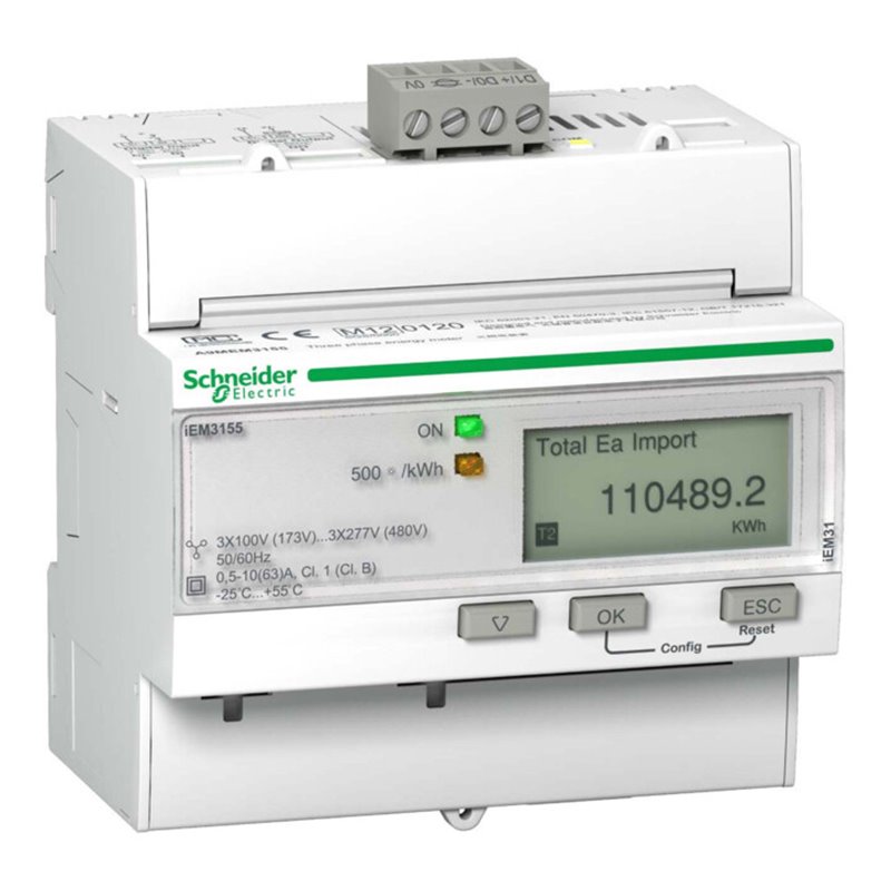 Schneider Electric Energiezähler IEM3155 3P+N 63A Modbu Mid A9MEM3155