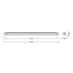LEDVANCE LED-Feuchtraumleuchte 4000K DPCOM1200444KGRIP66