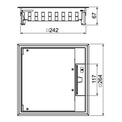 OBO Bettermann Vertr Geräteeinsatz für Universalmontage GES9-3B U 9011