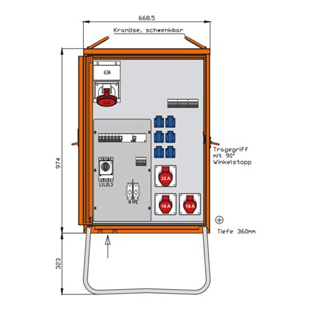 Walther Werke Verteilerschrank 55kVA WV0363R1