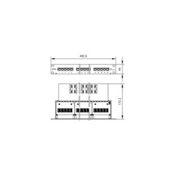 Telegärtner 19Z.Patch Panel 1HE MPPI25-H Cat3,gr 100007025