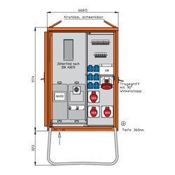 Walther Werke Anschlussverteilerschrank 44kVA m.Zählerplatz WAV0170BR1
