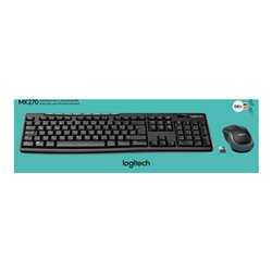 Logitech Tastatur/Maus Set USB,wireless,1000dpi MK270 sw