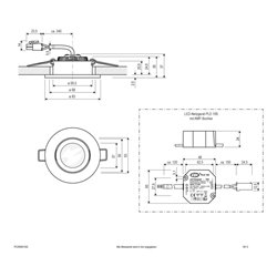 EVN Lichttechnik LED-Deckeneinbauleuchte 3000K 230V IP20 PC20N91302 eds