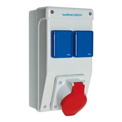 Walther Werke Steckdosenkombination Kunststoff, Wandgeh. 6570105