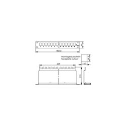 Telegärtner Modulträger 1HE incl. 24AMJ Module 100007029
