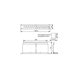 Telegärtner Modulträger 1HE incl. 24AMJ Module 100007029