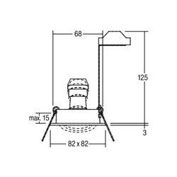 Brumberg Leuchten HV-Einbaustahler GU10 max.50W/alumatt 36144250