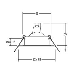 Brumberg Leuchten NV-Einbauleuchte 50W GX5,3 edelstahl 26005220