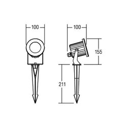 Brumberg Leuchten LED Erdspießstrahler 6W 230V IP65 eds 60103223