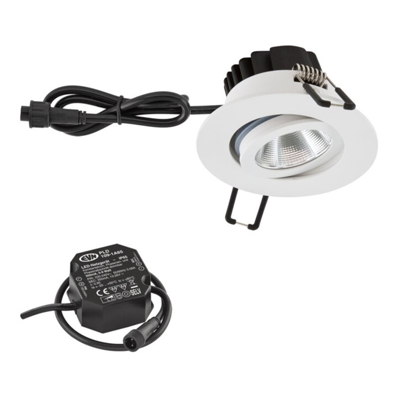 EVN Lichttechnik P-LED Einbauleuchte 230V 3000K weiß PC650N90102