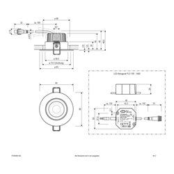 EVN Lichttechnik P-LED Einbauleuchte 230V 3000K Edelstahl PC650N91302
