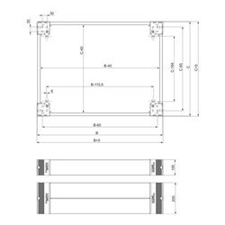 Schneider Electric Sockel 200mm Seitenteile NSYSPS4200