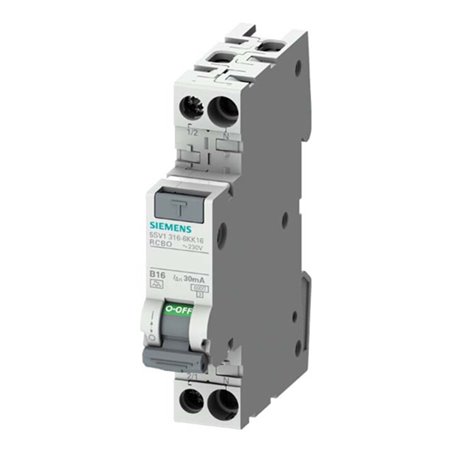 Siemens Indus.Sector FI/LS-Schalter kompakt Typ A, 30mA, B13 5SV1316-6KK13